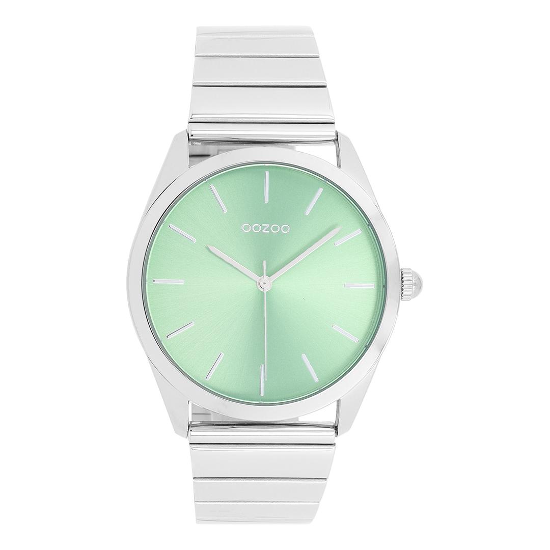 Silver coloured OOZOO watch with stainless steel bracelet - C11516