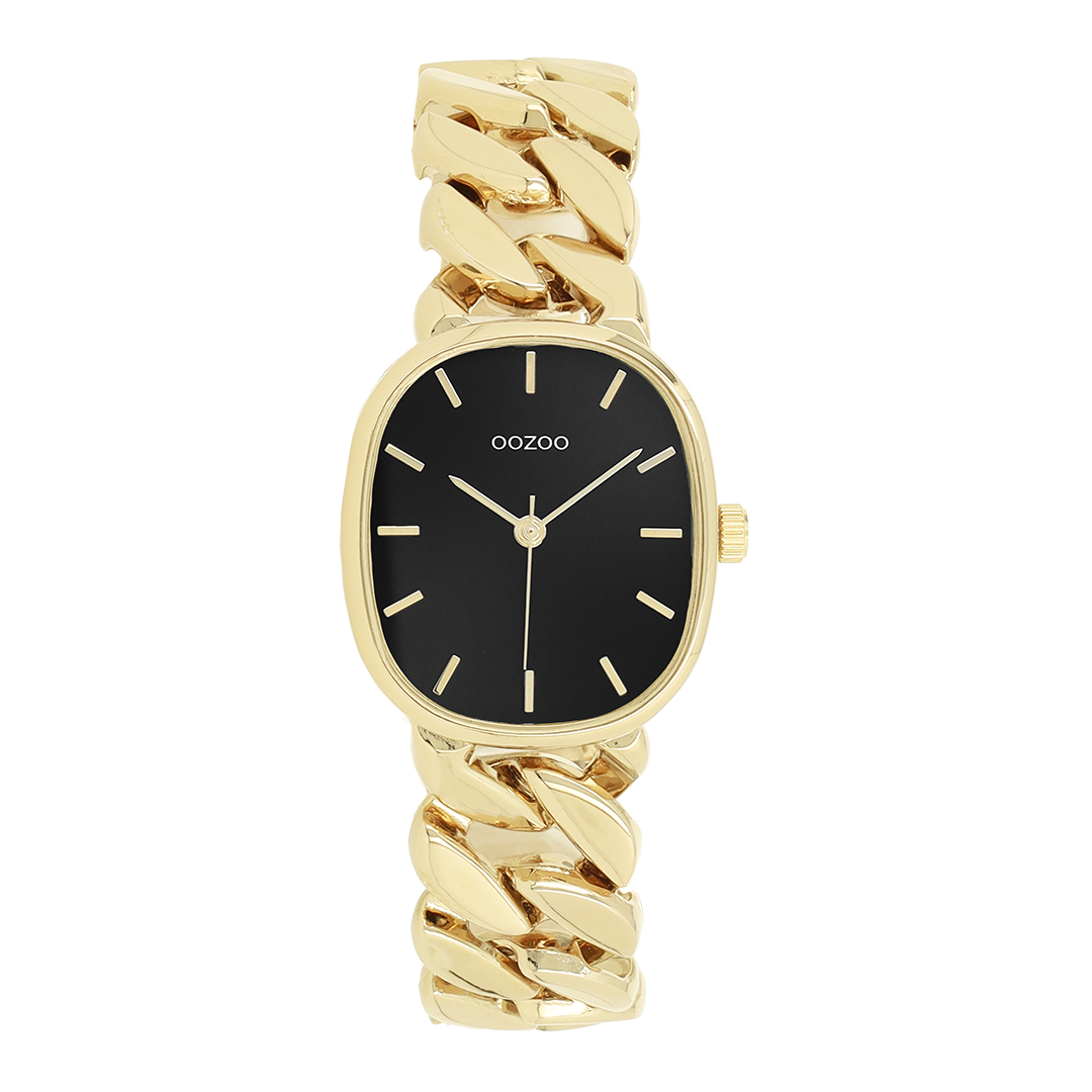 OOZOO Montre en couleur or avec bracelet en acier inoxydable en couleur or - C11719