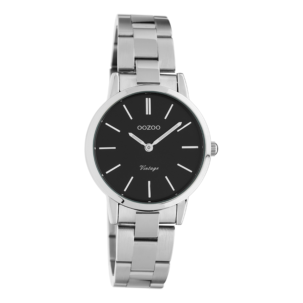 Silver coloured OOZOO watch with stainless steel bracelet - C20111