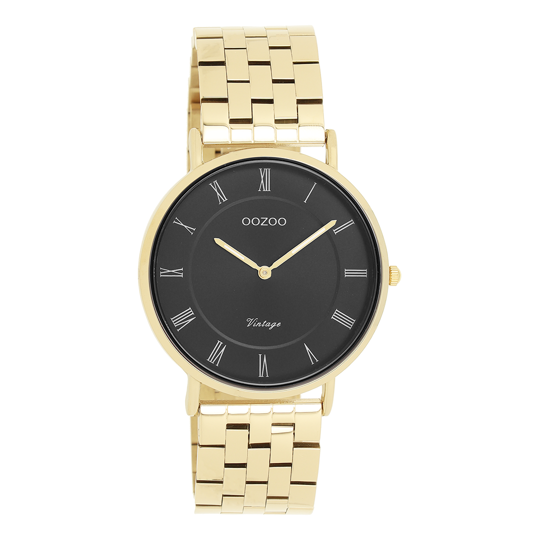 Gold coloured OOZOO watch with stainless steel bracelet - C20371