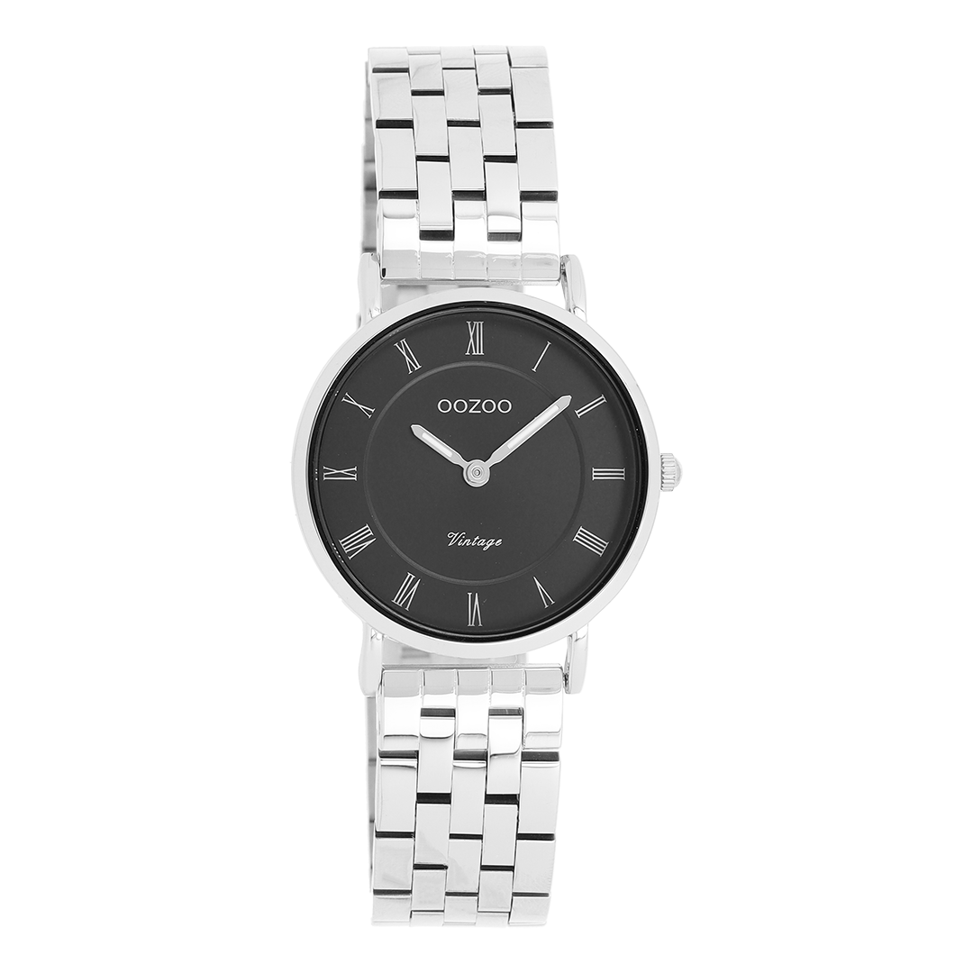 Silver coloured OOZOO watch with stainless steel bracelet - C20373
