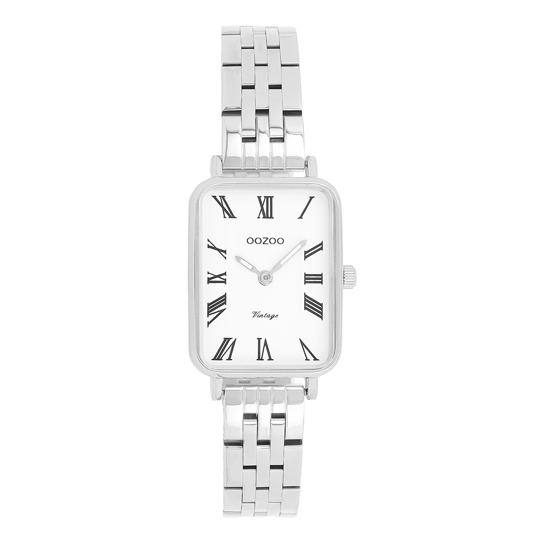 Silver coloured OOZOO watch with stainless steel bracelet - C20410