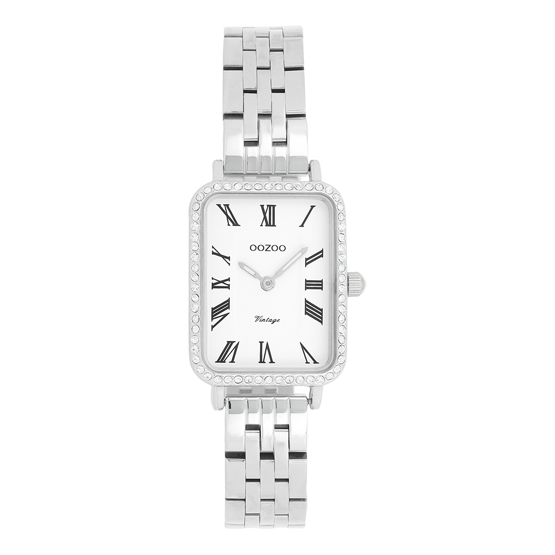Silver coloured OOZOO watch with stainless steel bracelet - C20413