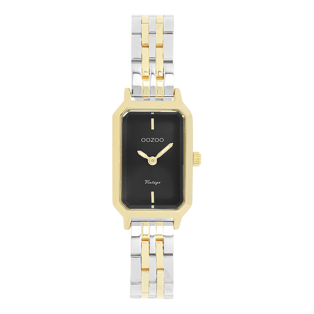 Gold coloured OOZOO watch with silver coloured/gold stainless steel bracelet - C20455