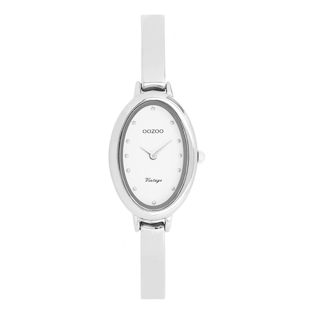 OOZOO Montre en couleur argent avec jonc en couleur argent - C20460