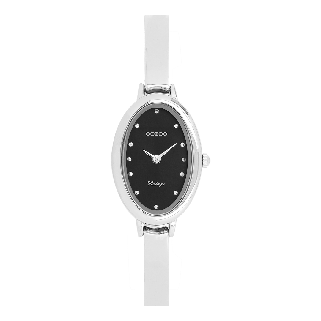 OOZOO Montre en couleur argent avec jonc en couleur argent - C20461