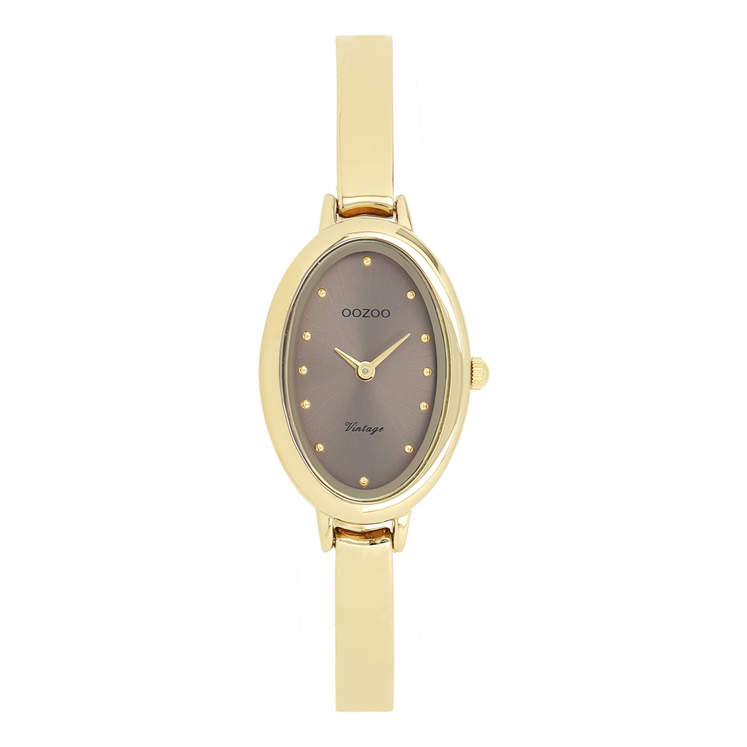 OOZOO Montre en couleur or avec jonc en couleur or - C20463