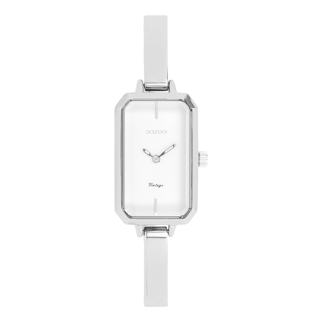 OOZOO Montre en couleur argent avec jonc en couleur argent - C20465