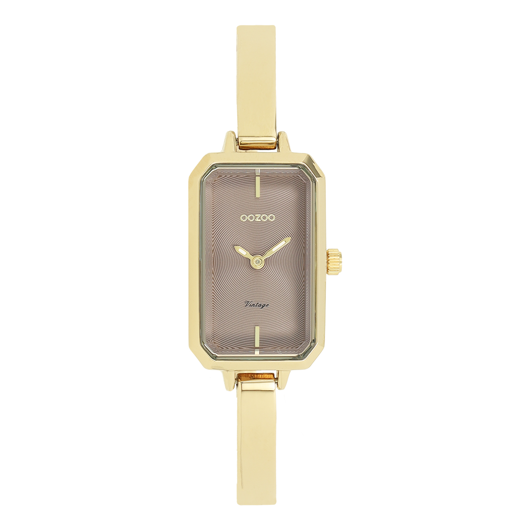 OOZOO Montre en couleur or avec jonc en couleur or - C20468