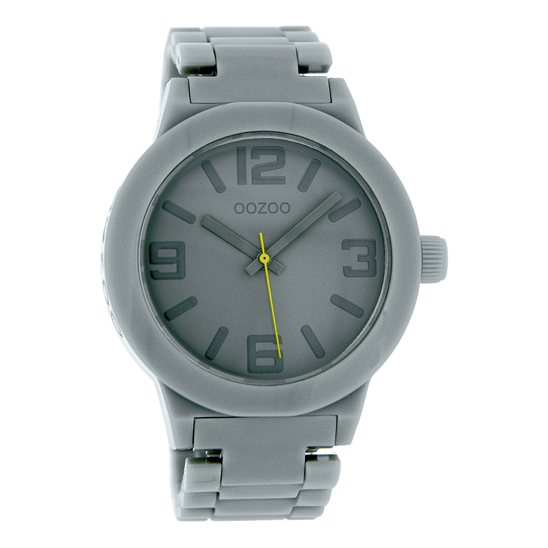 Grey OOZOO watch with plastic watch strap - C3680