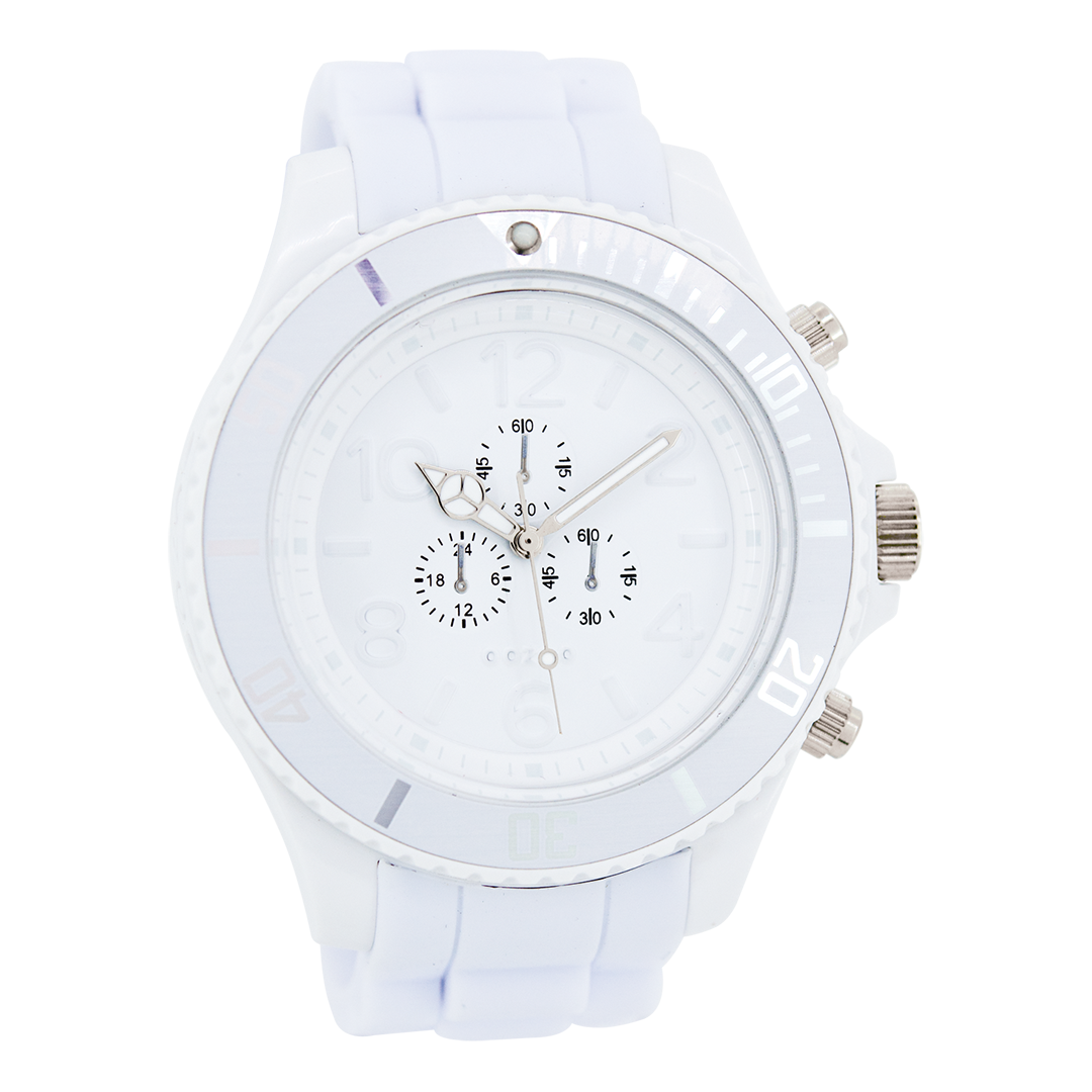 White OOZOO watch with rubber strap - C4822