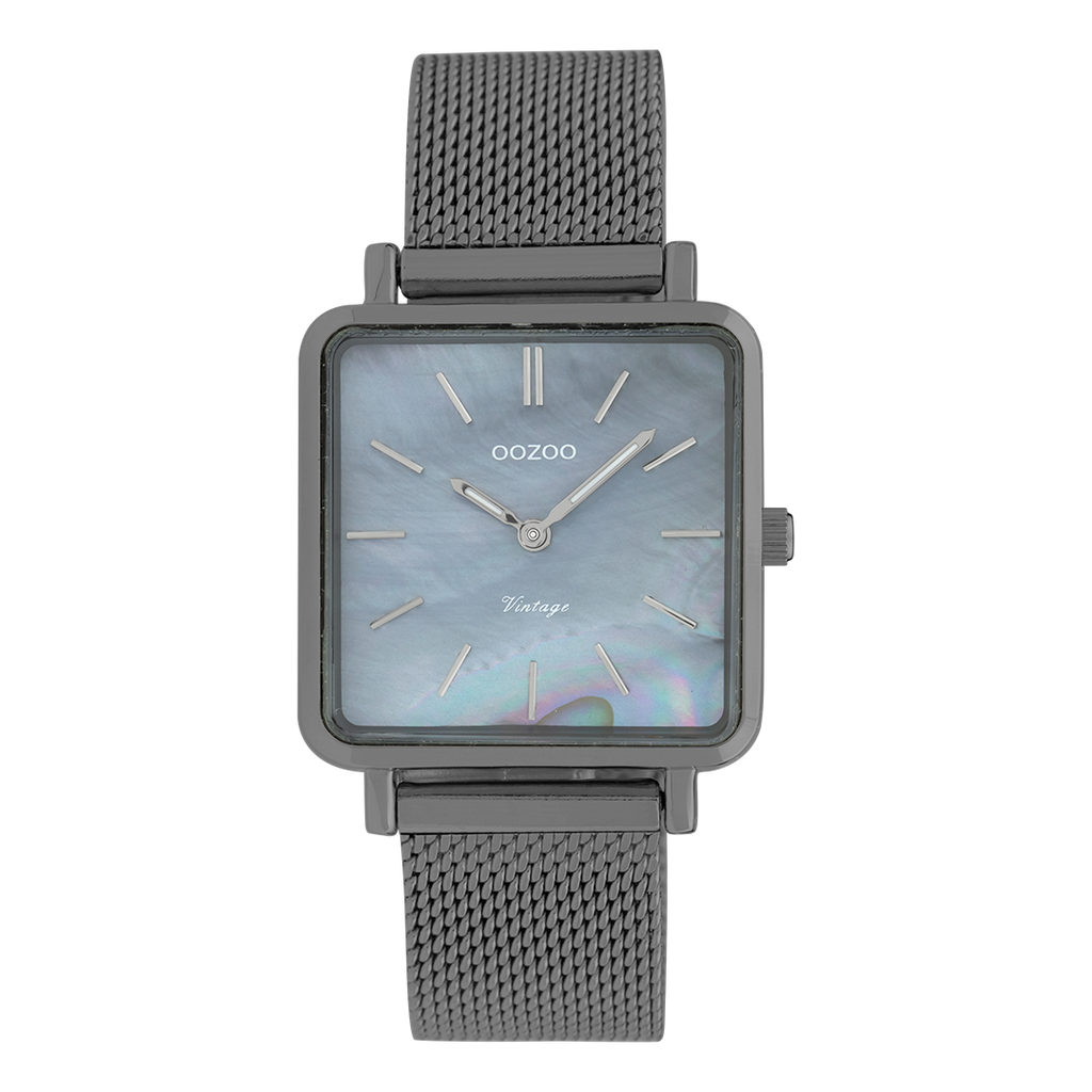 Titanium OOZOO watch with metal mesh bracelet - C9849