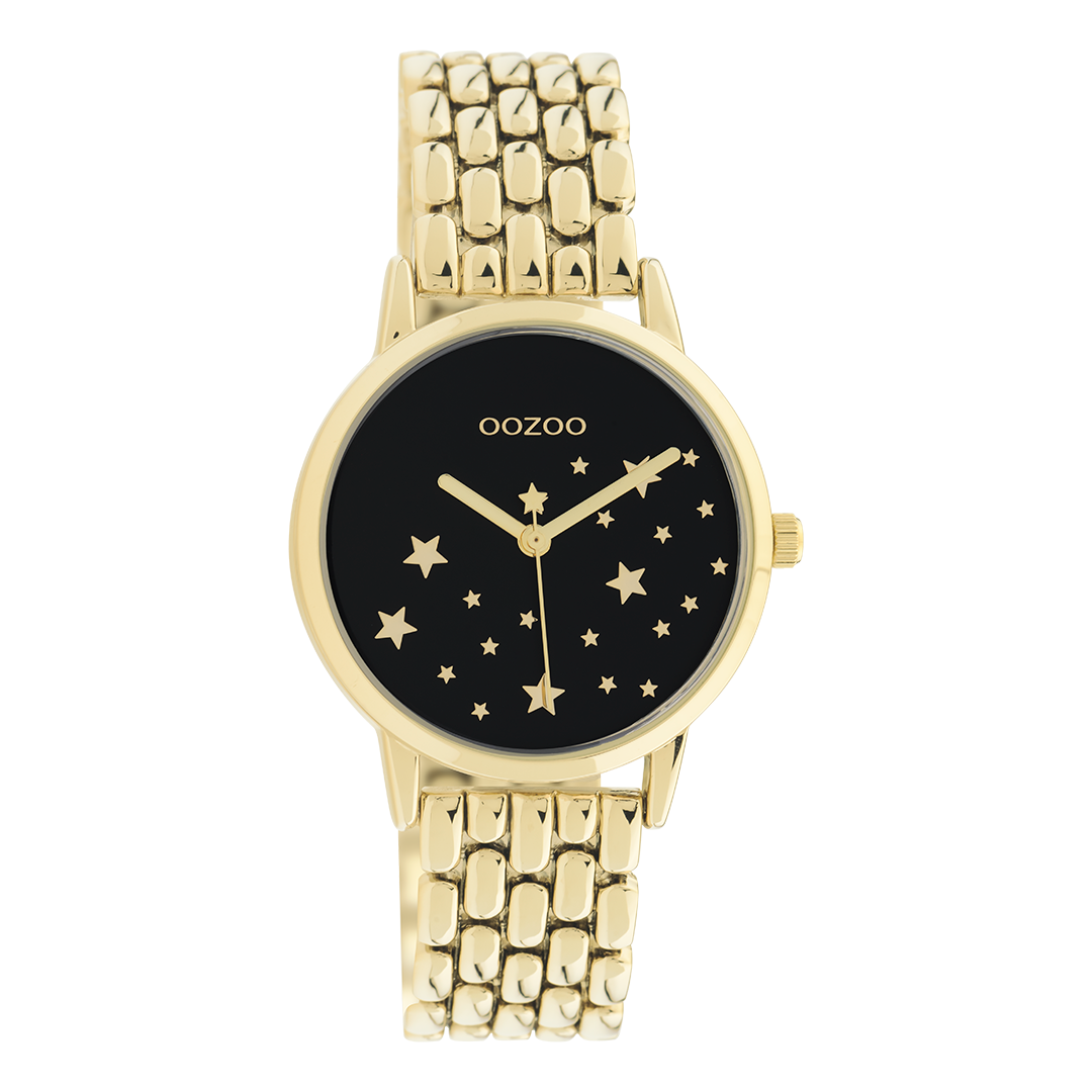 Gold coloured OOZOO watch with stainless steel bracelet - C11029